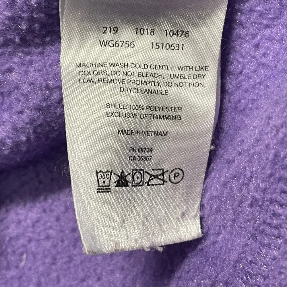Set Of 2 Columbia Fleece Jacket & Hoodie Kids Size M 10/12 Purple‎ Teal Full Zip